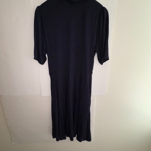 NEW NWT Boden Fixed Wrap Jersey Dress Collar Navy Knit size 10Long - Picture 8 of 9
